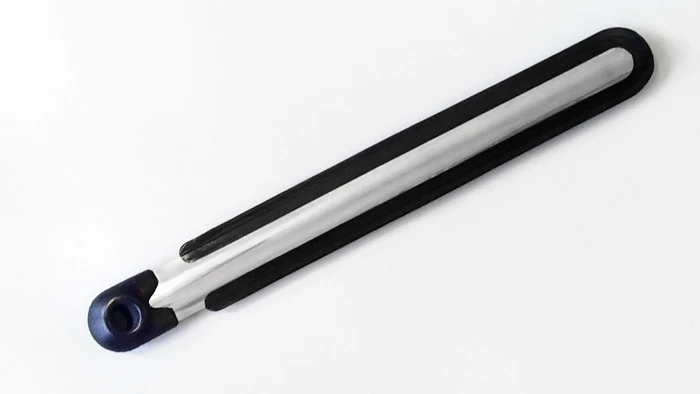 The Plume is made from a thin, flexible sheet of stainless steel, encased in a flexible polymer