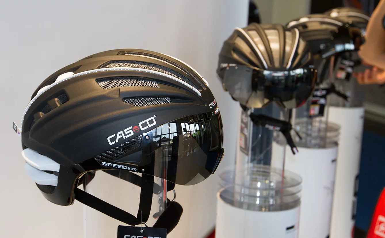 Casco's SPEEDairo helmet with SPEEDmask flip-up visor
