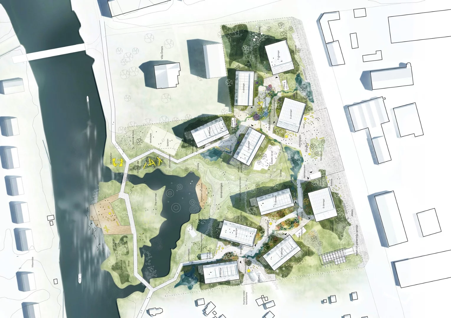 Örnsro Trästad will be located in the center of Swedish town Örnsro