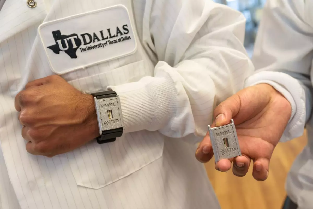 A prototype of the wrist-worn sensor