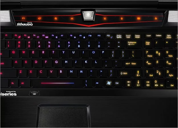 The MSI GT780DXR is a colorful, programmable backlit gaming keyboard from SteelSeries