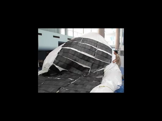The solar panels which will provide 2.4Kw of power to the electric motor