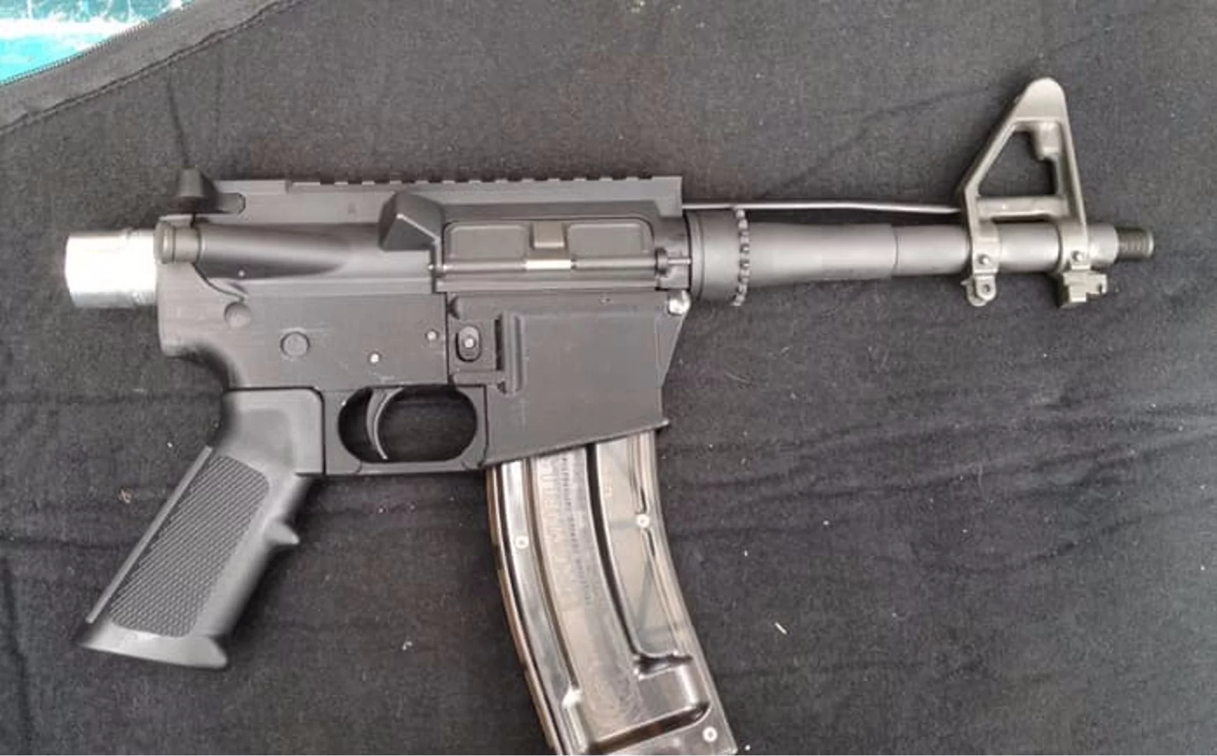 A firearm made with a 3D-printed AR-15 receiver