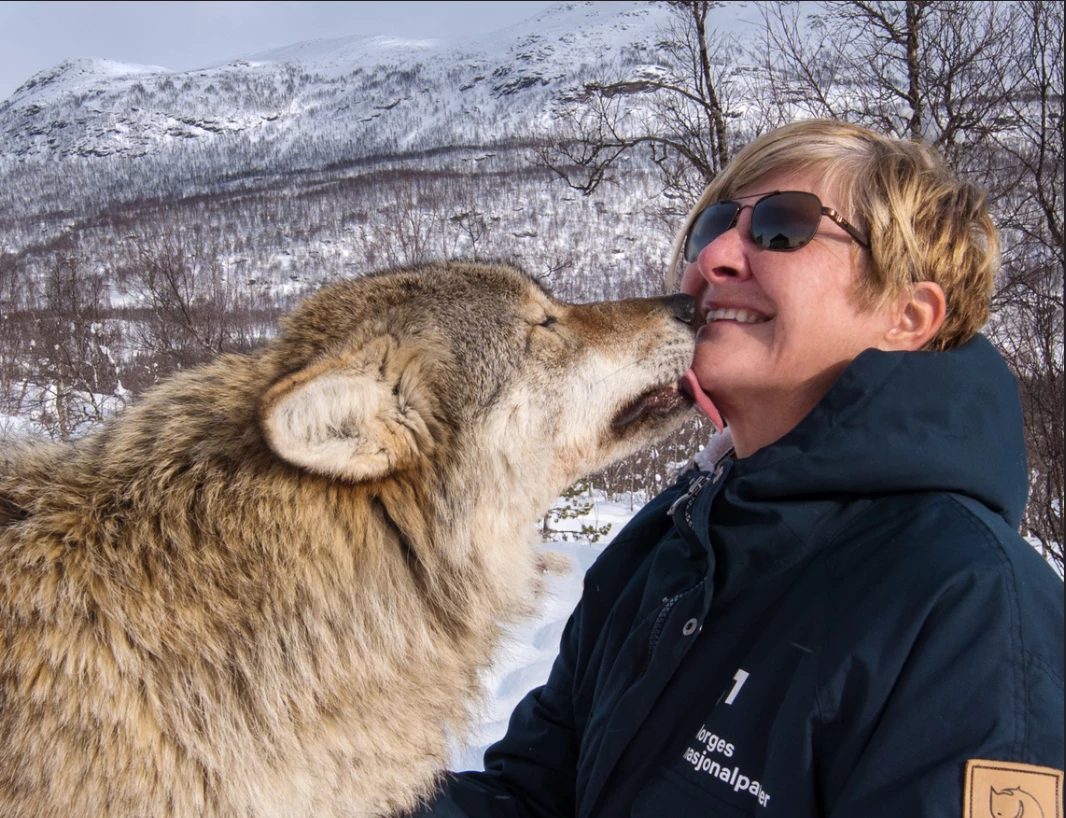 Photographer Robin Moon with friend