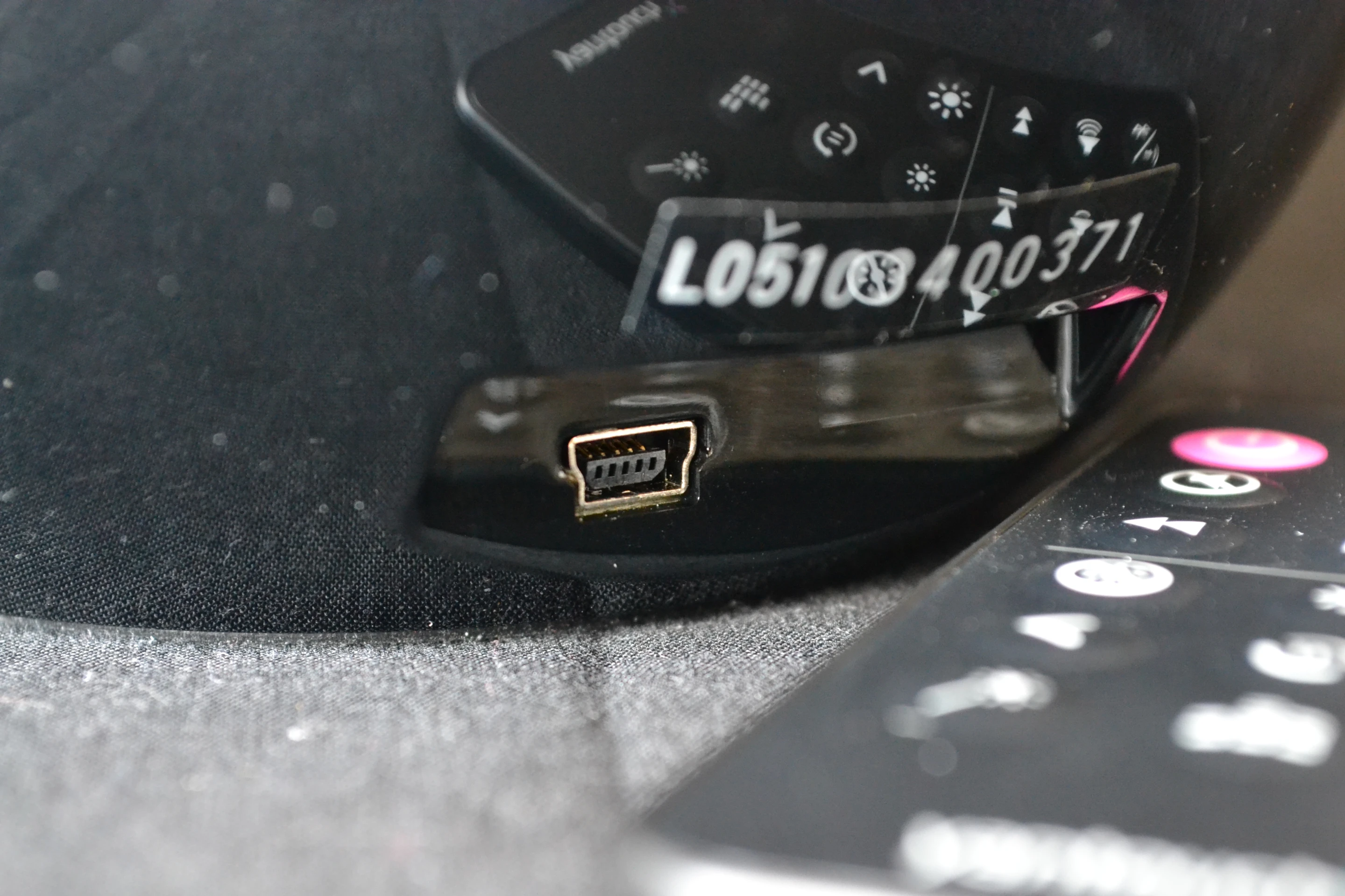 There's a mini-USB charging port to the rear