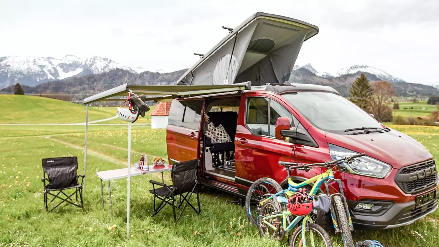 Southvan also builds the Allrounder on the Transit Connect Trail edition, easily recognizable by its Ford Raptor-like grille