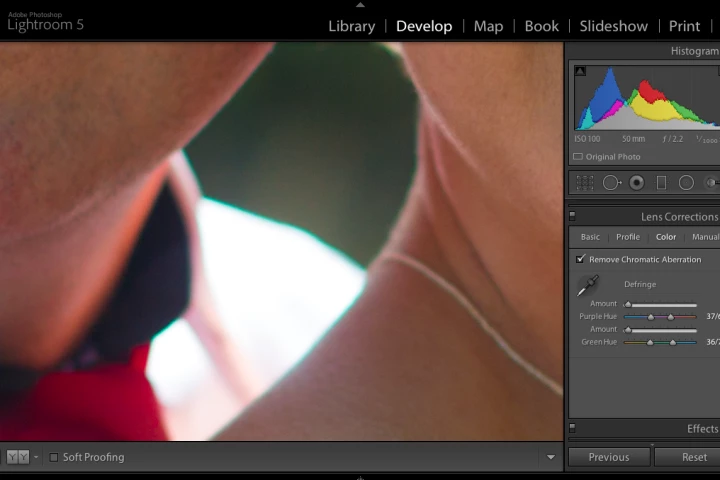 How to remove chromatic aberration in Adobe Lightroom 5