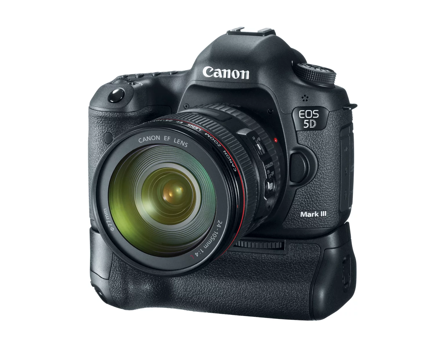 The Canon EOS 5D Mark III with BG-E11 battery grip