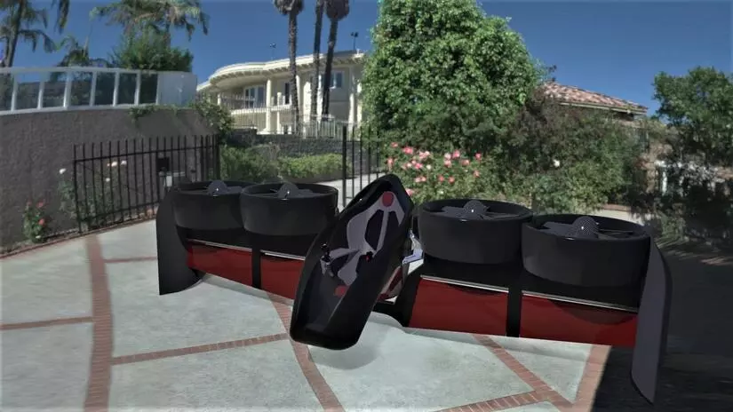A tail-sitting eVTOL with a gimballed cabin