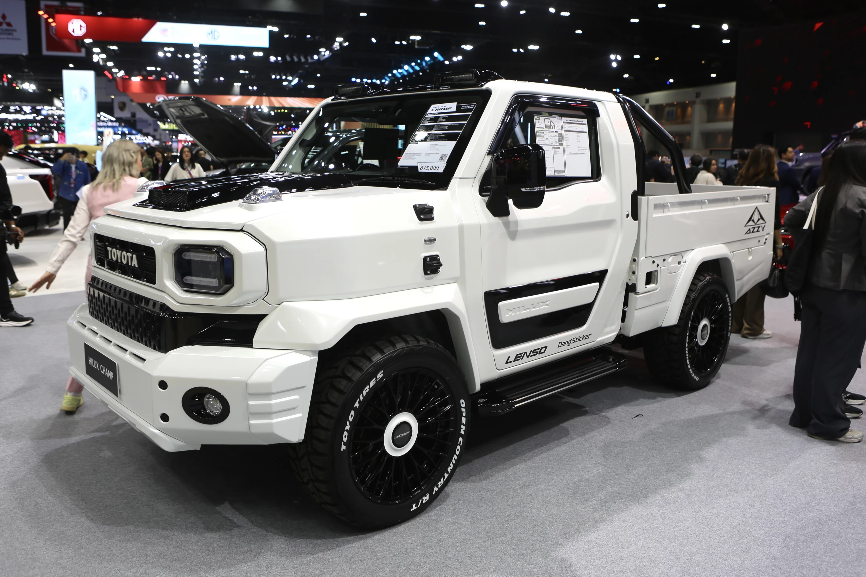 The Hilux Champ isn't outfitted into a complete 4x4 micro-camper this year, but it's still a rugged, capable truck ready for adventure