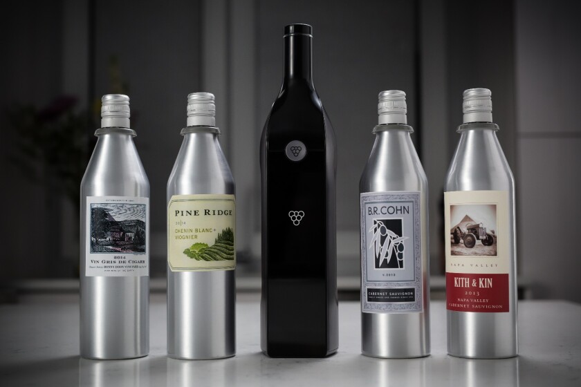 Kuvee works only with the company's special 750 ml wine canisters, which insert into the bottom of the Kuvee bottle