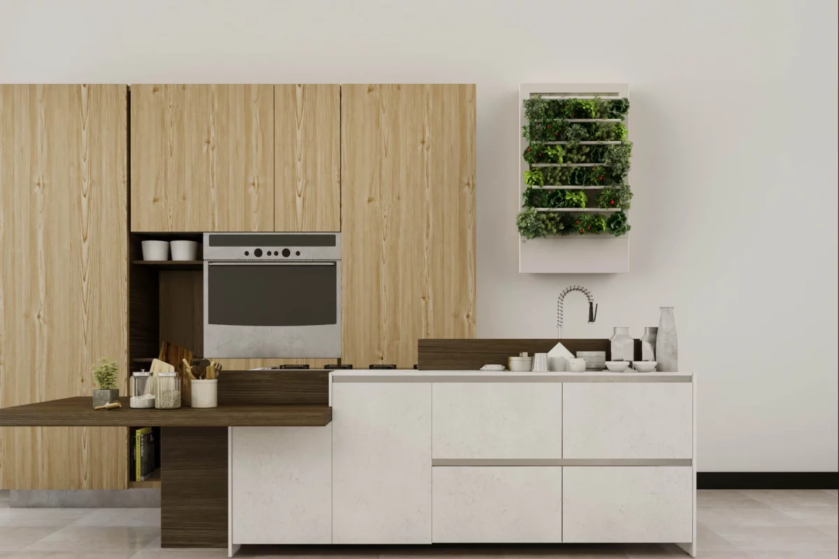 A self-contained vertical farm on your kitchen wall
