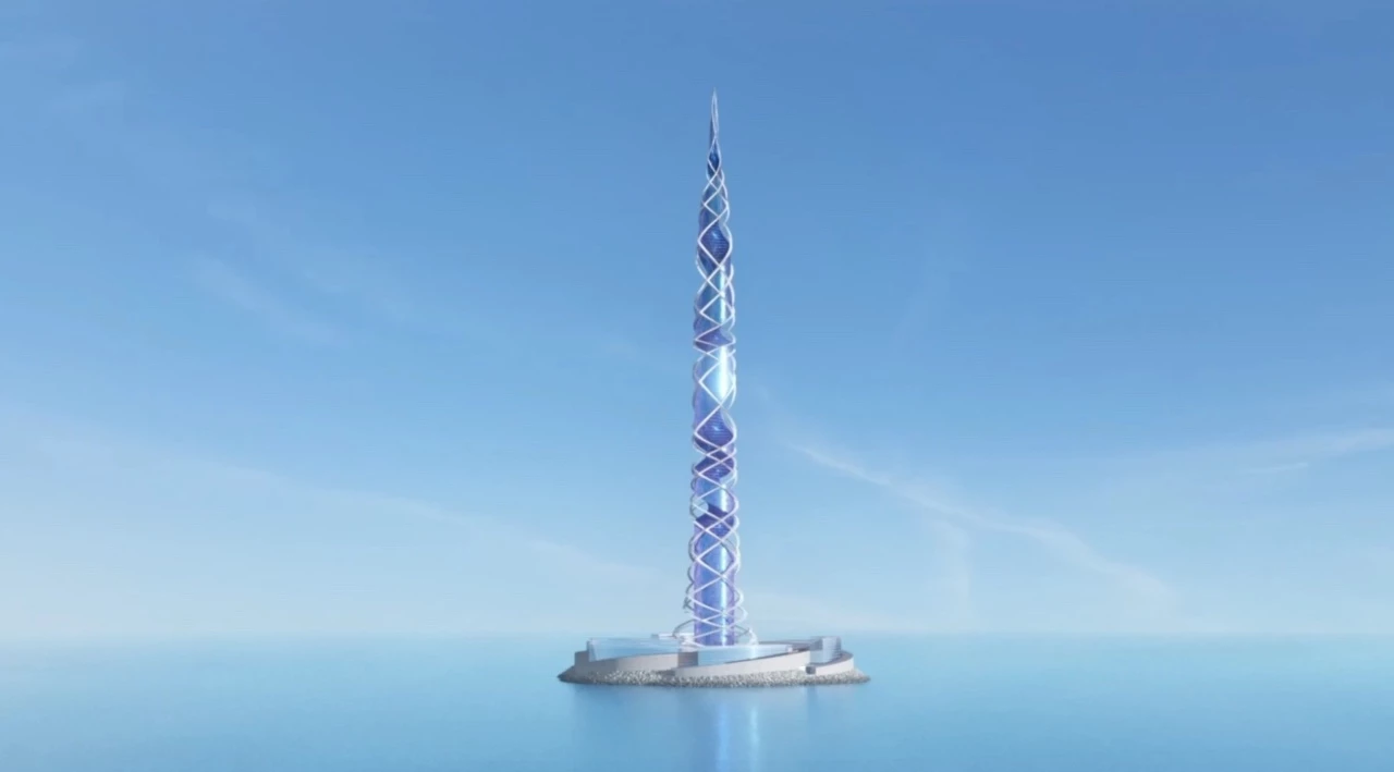 The Lakhta Center II would feature a distinctive twisting form that reaches a height of 703 m (2,306 ft)