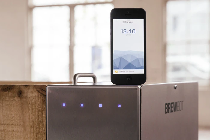 Brewbot is controlled by a smartphone app