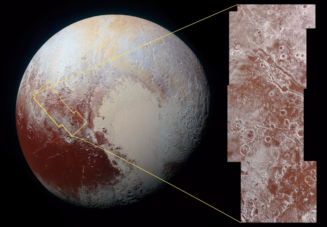 Composite image of the Viking Terra region of Pluto