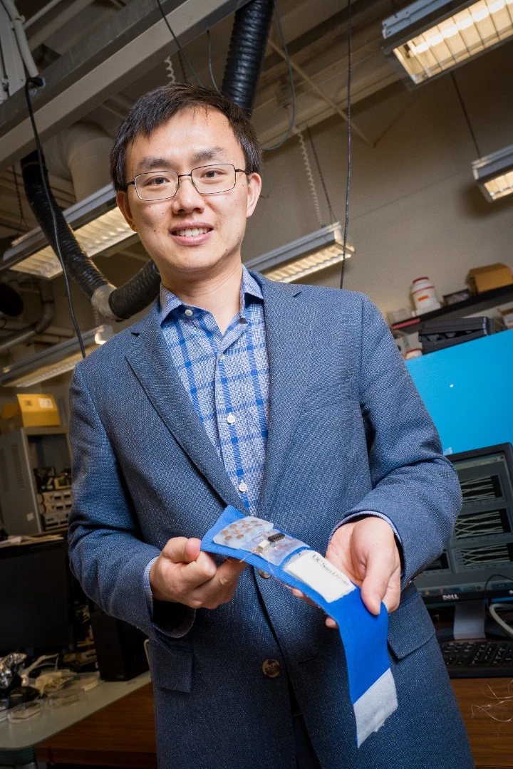 The UC San Diego engineers, including Professor Renkun Chen (pictured), are working to build a prototype heating and cooling vest, ahead of commercialization in a few years