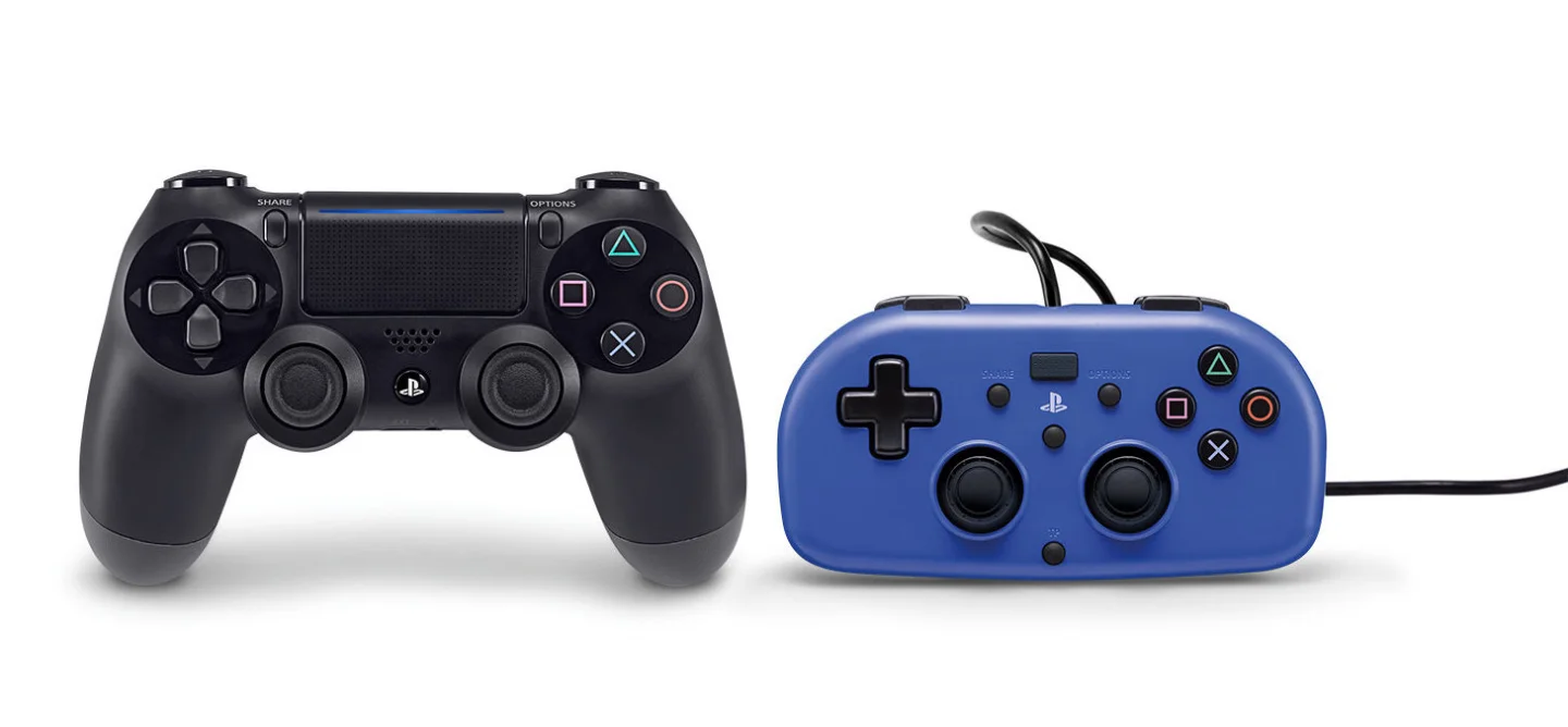 The Mini Wired Gamepad is 40 percent smaller than the standard DualShock 4