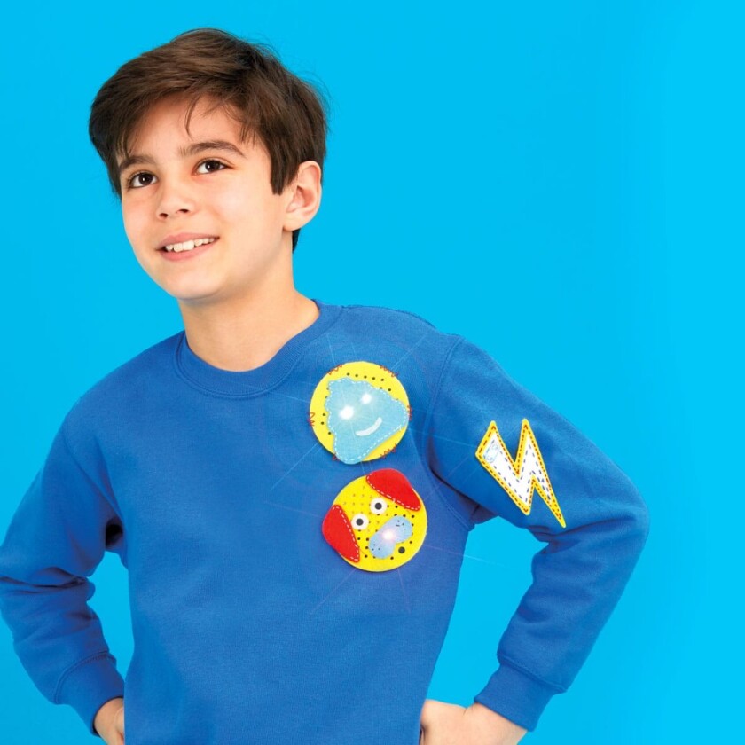The Sew & Glow Kit is a crafty way to teach kids about electrical circuits