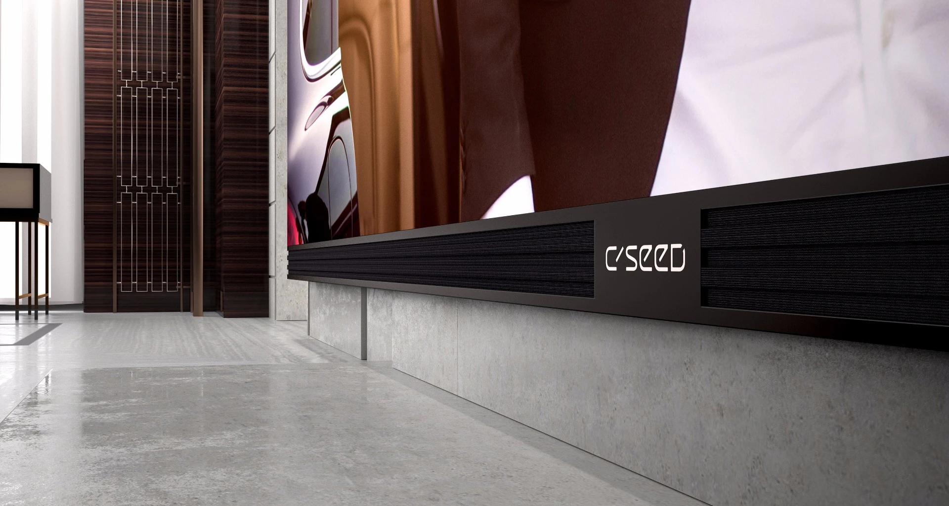 The base of the C Seed 262 UHD LED TV
