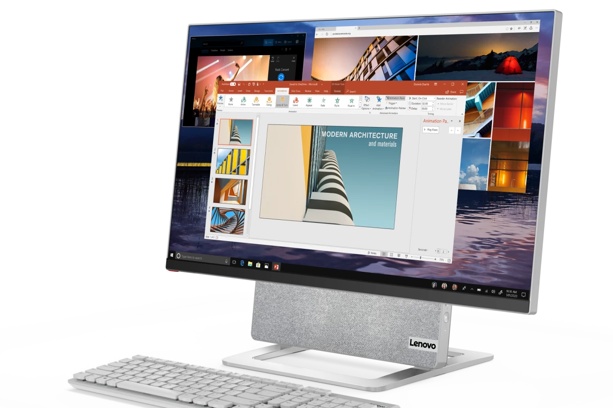 The Yoga AIO 7 comes bundled with a wireless keyboard and mouse
