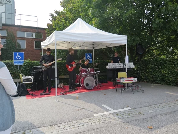 A picture of the band, from Lund University's Malmö Academy of Music, in sound-check