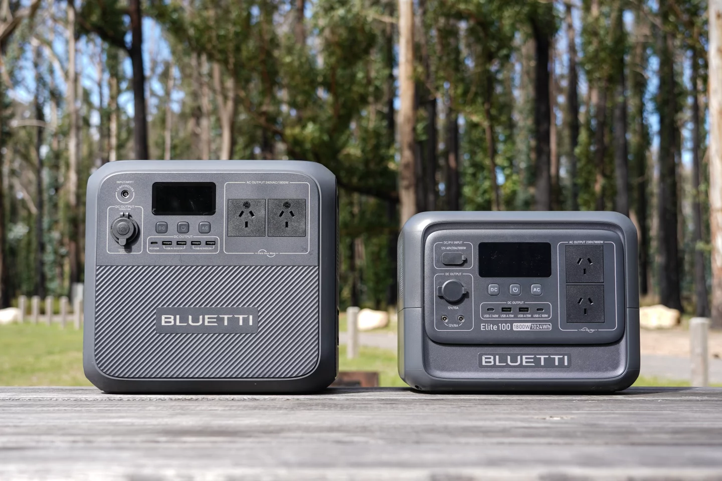 The Bluetti AC180 (left) and new Elite 100 V2 (right)