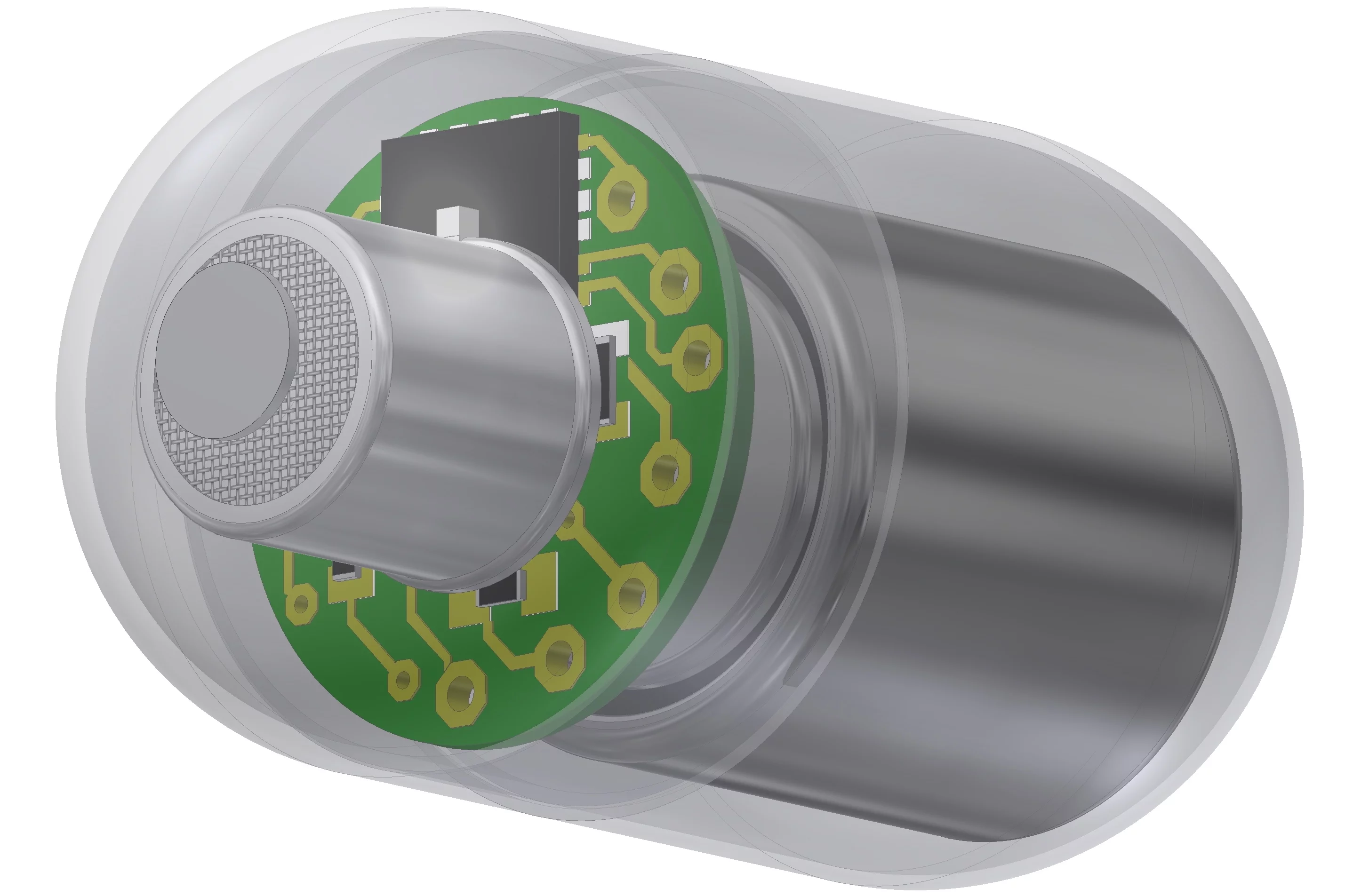 A transparent rendering of the gas-sensing capsule (Image: RMIT)