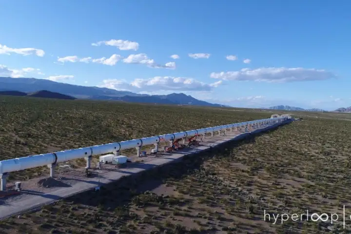 A Hyperloop system would shuttle people and cargo through near-vacuum tubes at around the speed of sound