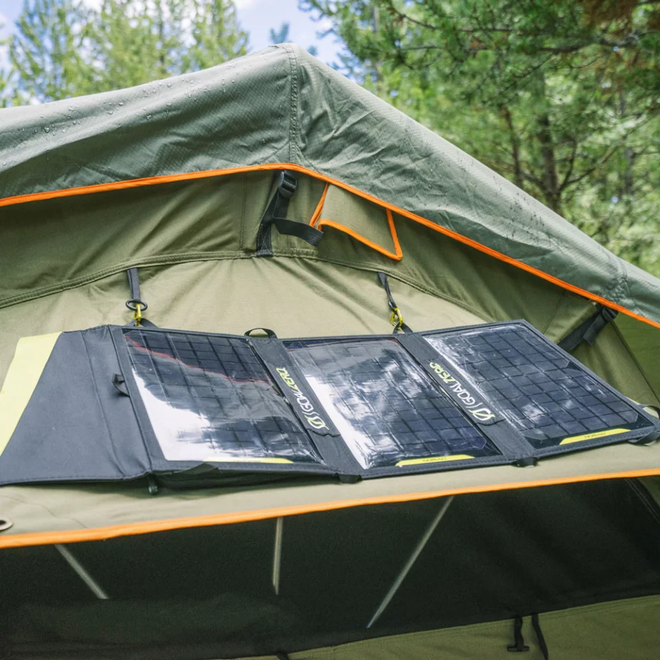 Treeline's tent is a Goal Zero Solar Ready design