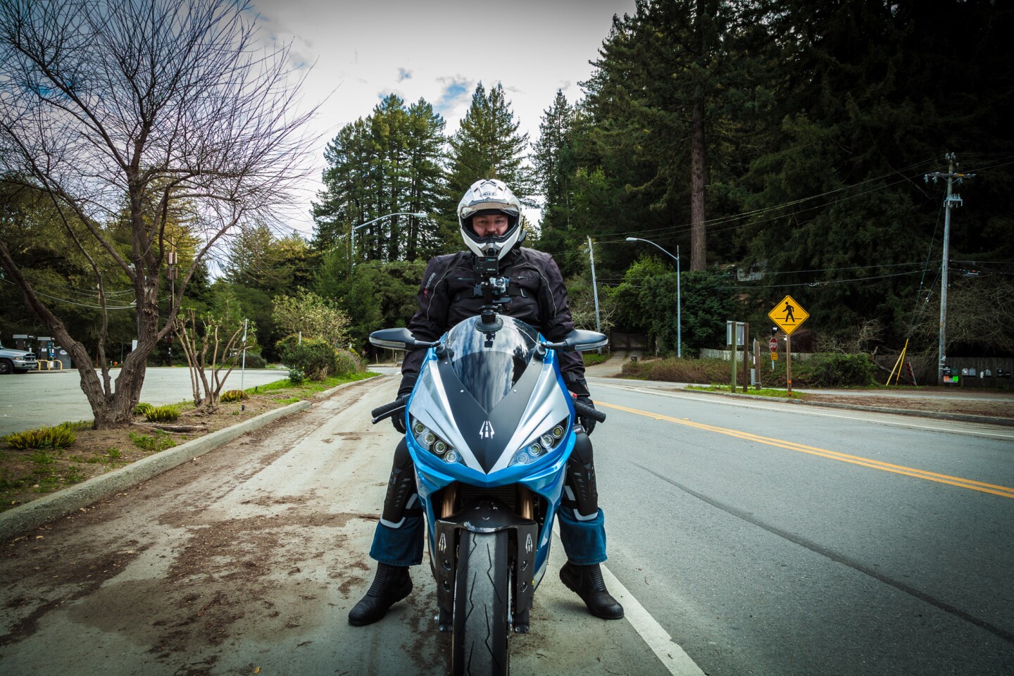 Loz looks ready to drop after a ride on the world's fastest production motorcycle (Photo: Lightning Motorcycles)