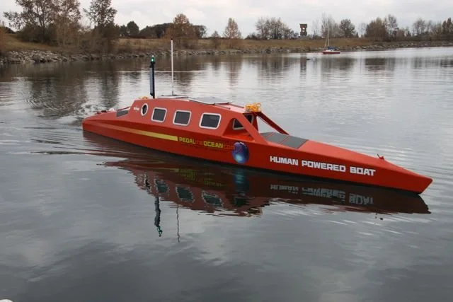 Greg Kolodziejzyk's pedal-powered boat, WiTHiN