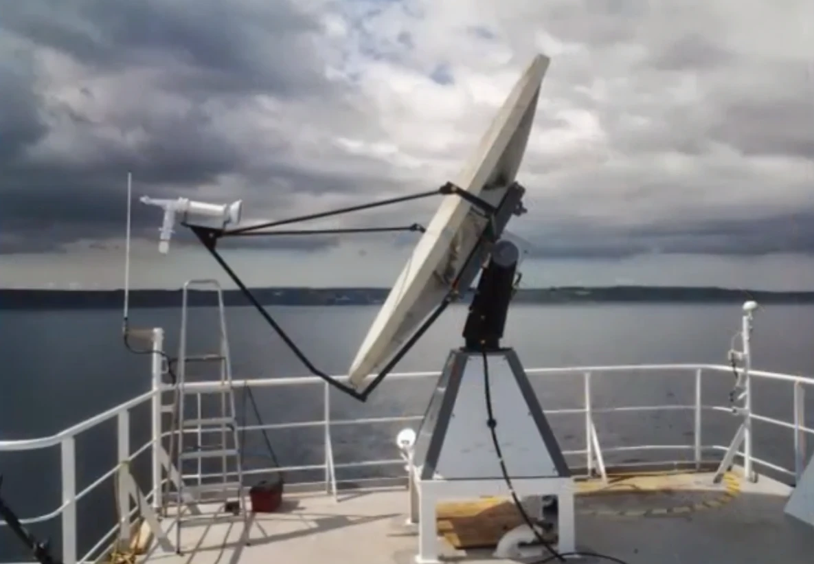 The C-Bird VSAT provides an inexpensive "always on" internet link for ships