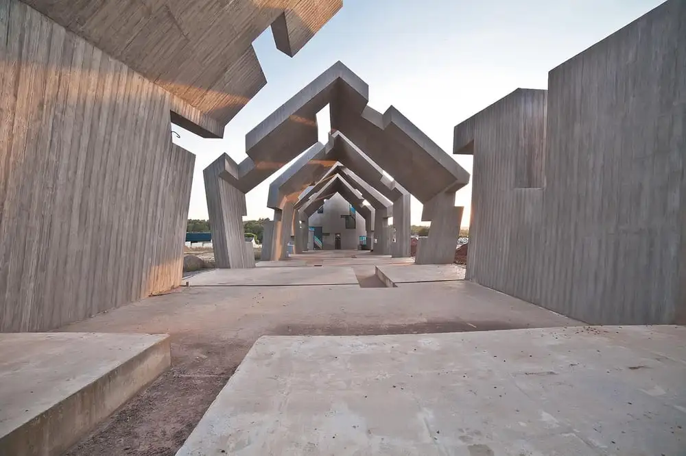 The Mausoleum of the Martyrdom of Polish Villages commemorates Polish victims of WWII