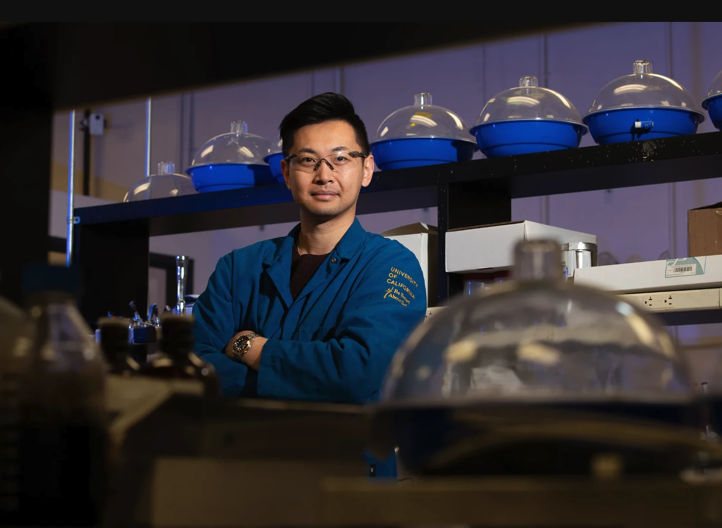 A suave and confident-looking associate research professor Charles Kai lets the watch pop