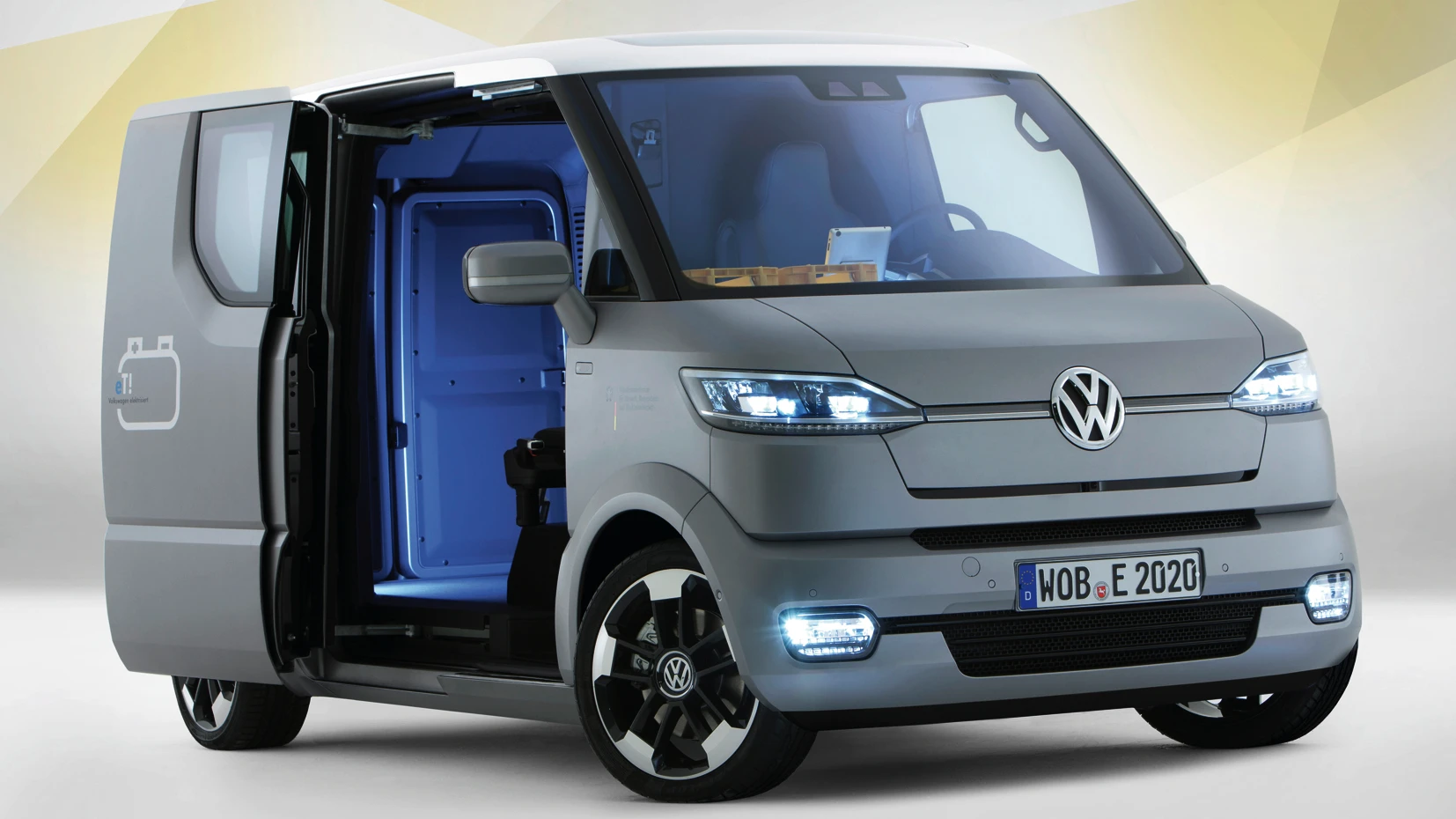 The passenger side features an electric sliding door that opens in two stages - this is the fully-open stage, allowing access to the rear cargo space.