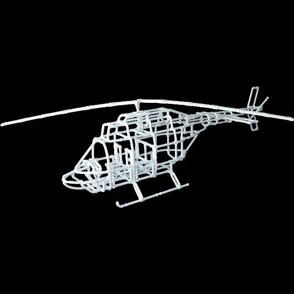 A generic, utility helicopter built with Crossbeams