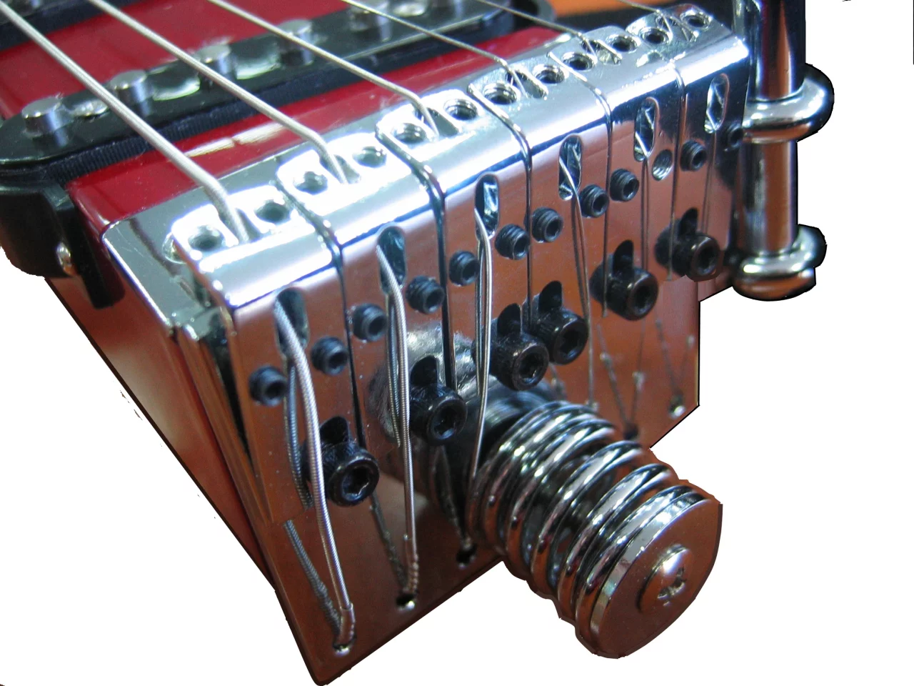 Models featuring a whammy bar have an exposed vibrato system that allows for easy adjustment between locked and floating, and even caters for the player to decide the placement of the fulcrum point of the bar itself