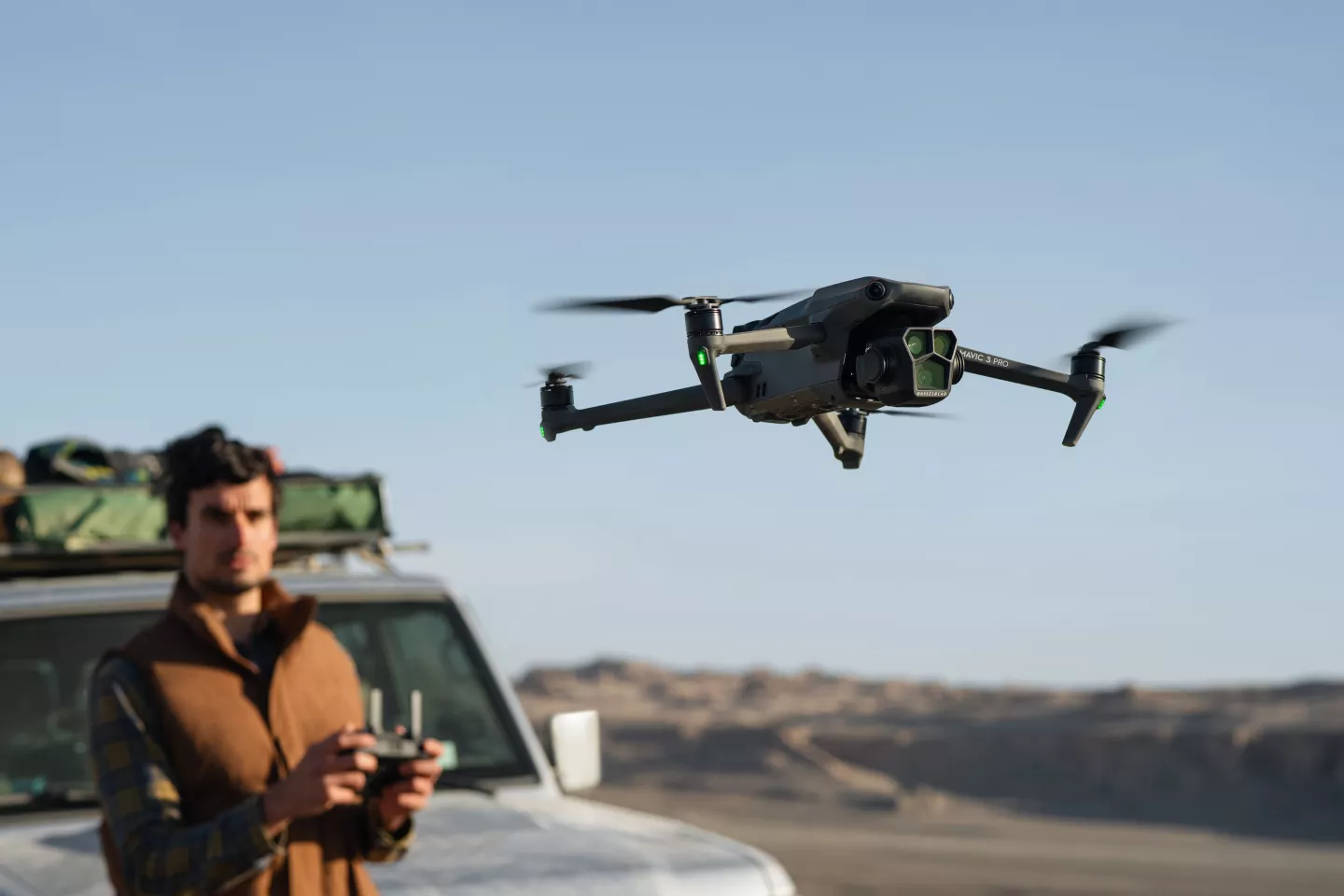 The Mavic 3 Pro's main camera can capture 20-MP photos or 5.1K video at 50 frames per second
