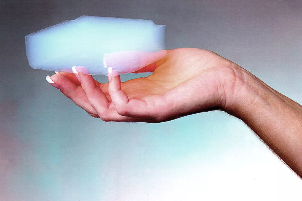 Frozen smoke is the world's lightest solid material