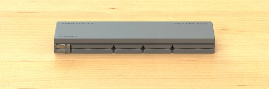 The TextBlade isn't much bigger than a pck of gum in your pocket