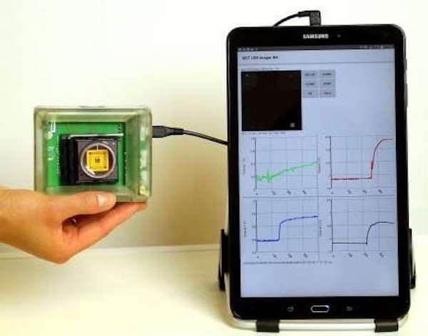 Inspired by Star Trek's tricorder, the new device connects to Android tablets and smartphones to do all its computing power