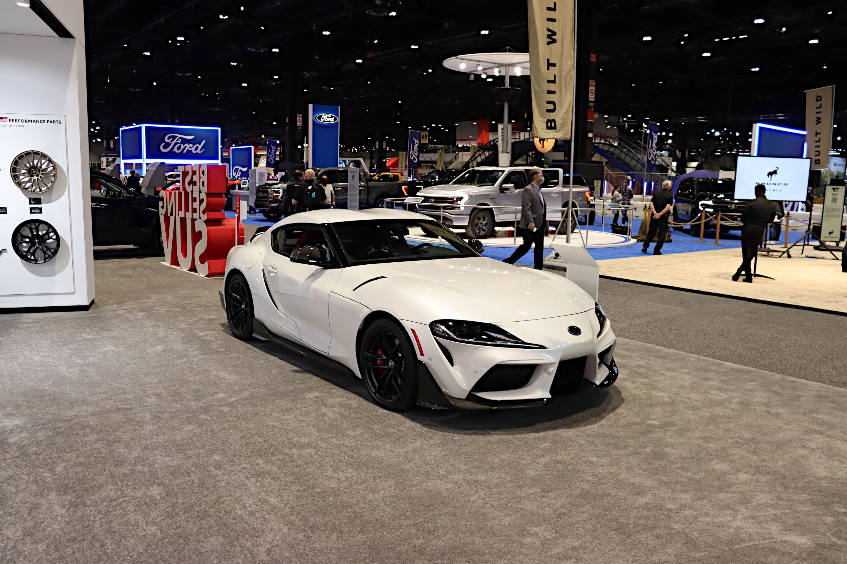 Still headlining the Toyota booth, the Supra at the 2022 Chicago Auto Show is found in a myriad of color options on the floor