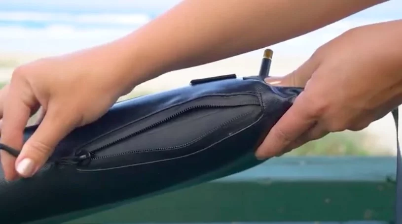 The Tair roof racks use a bicycle inner tube inside a protective nylon cover