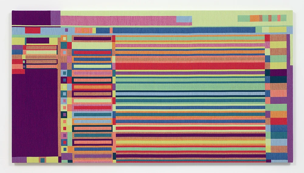 Rafaël Rozendaal’s Abstract Browsing exhibition started with the bare outline of a website and then turned it into a material tapestry