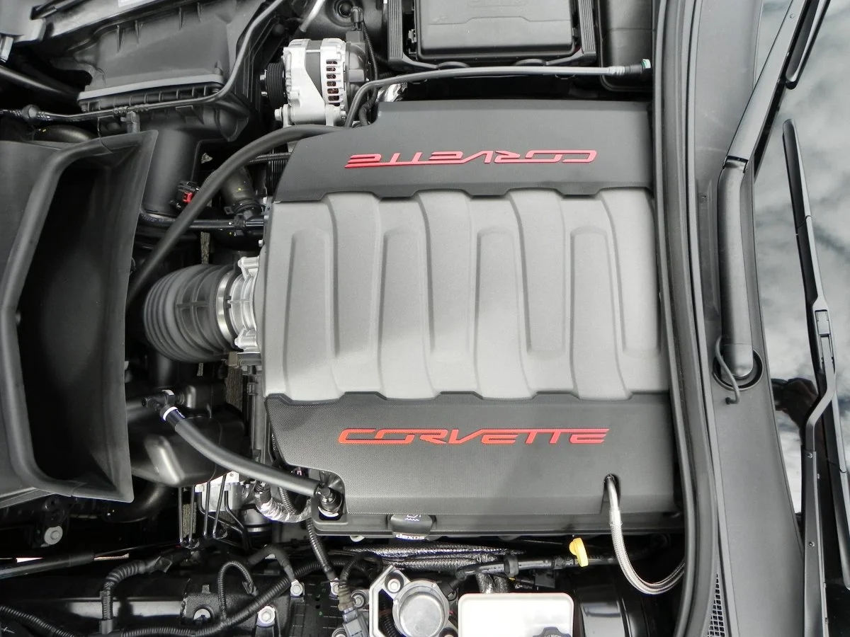 The big V8 purrs contentedly at idle