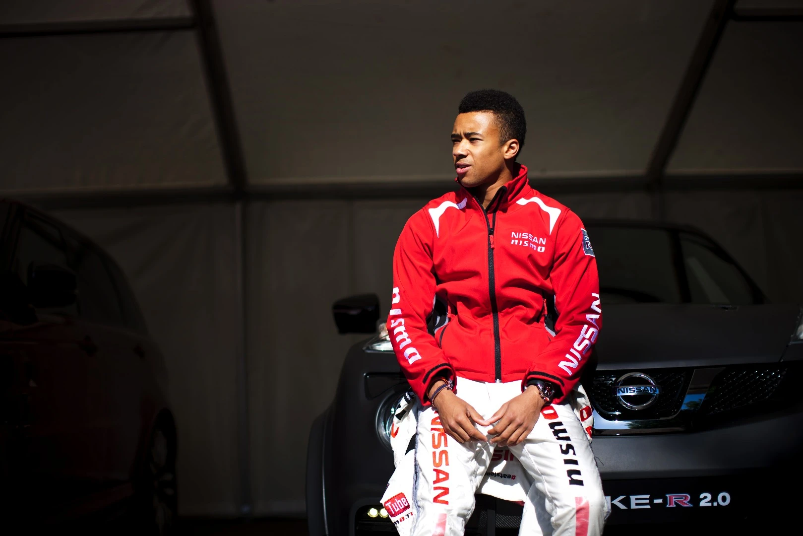 Jann Mardenborough was the third graduate of the GT Academy run by Playstation and Nissan and he's going places just as quickly as his predecessors, Lucas Ordonez and Jordan Tresson. He was at Goodwood to punt Nissan's range around alongside Al Buncombe and Sir Chris Hoy, though he got the task of driving the Juke-R 2.0. He was also there to evangelize the GT Academy and to help choose three people from the Goodwood masses to receive "golden ticket" entries to its GT Academy which turns Gran Turismo 6 gamers into genuine racers. The Academy Race Camp kicks off in Abu Dhabi in October