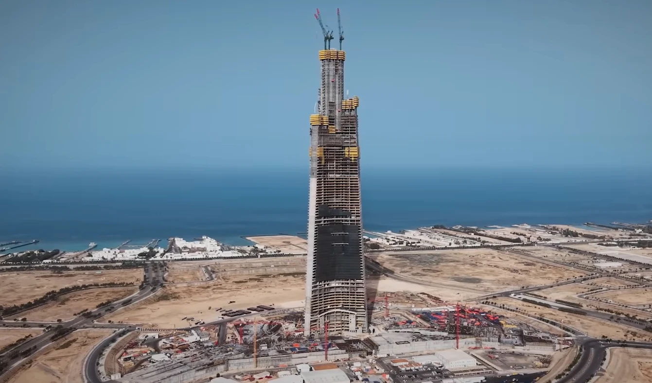 Saudi Arabia's JEC Tower will eventually exceed a height of 1 km (0.62 miles)