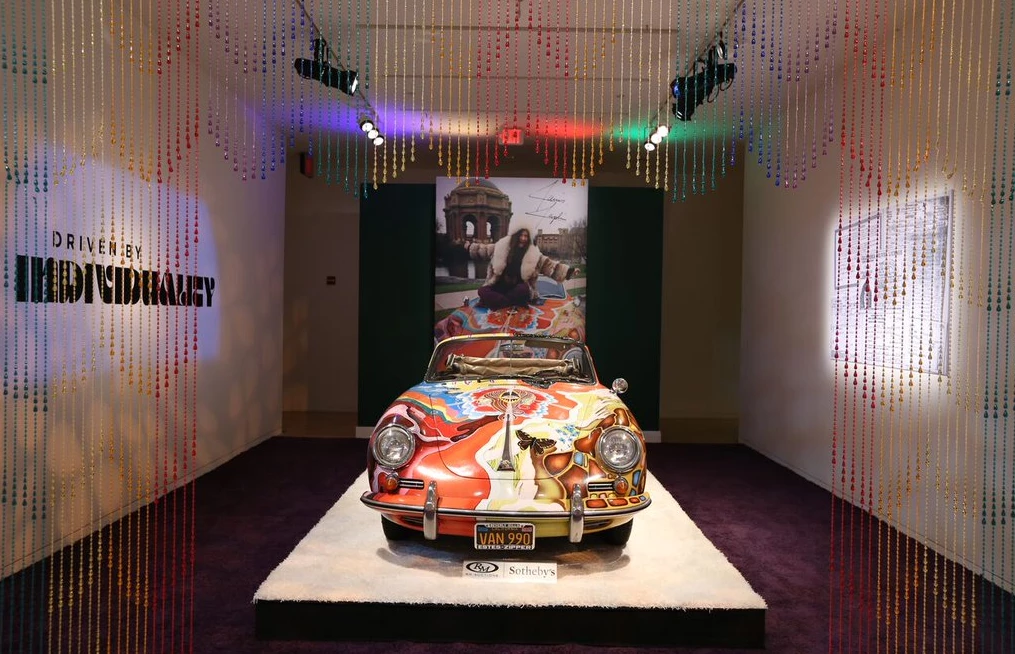 Janis Joplin's psychedelic 1964 Porsche 356C SC Cabriolet was expected to sell for between $400,000 and $600,000, but fetched $1.7 million to set a record for the Porsche 356.