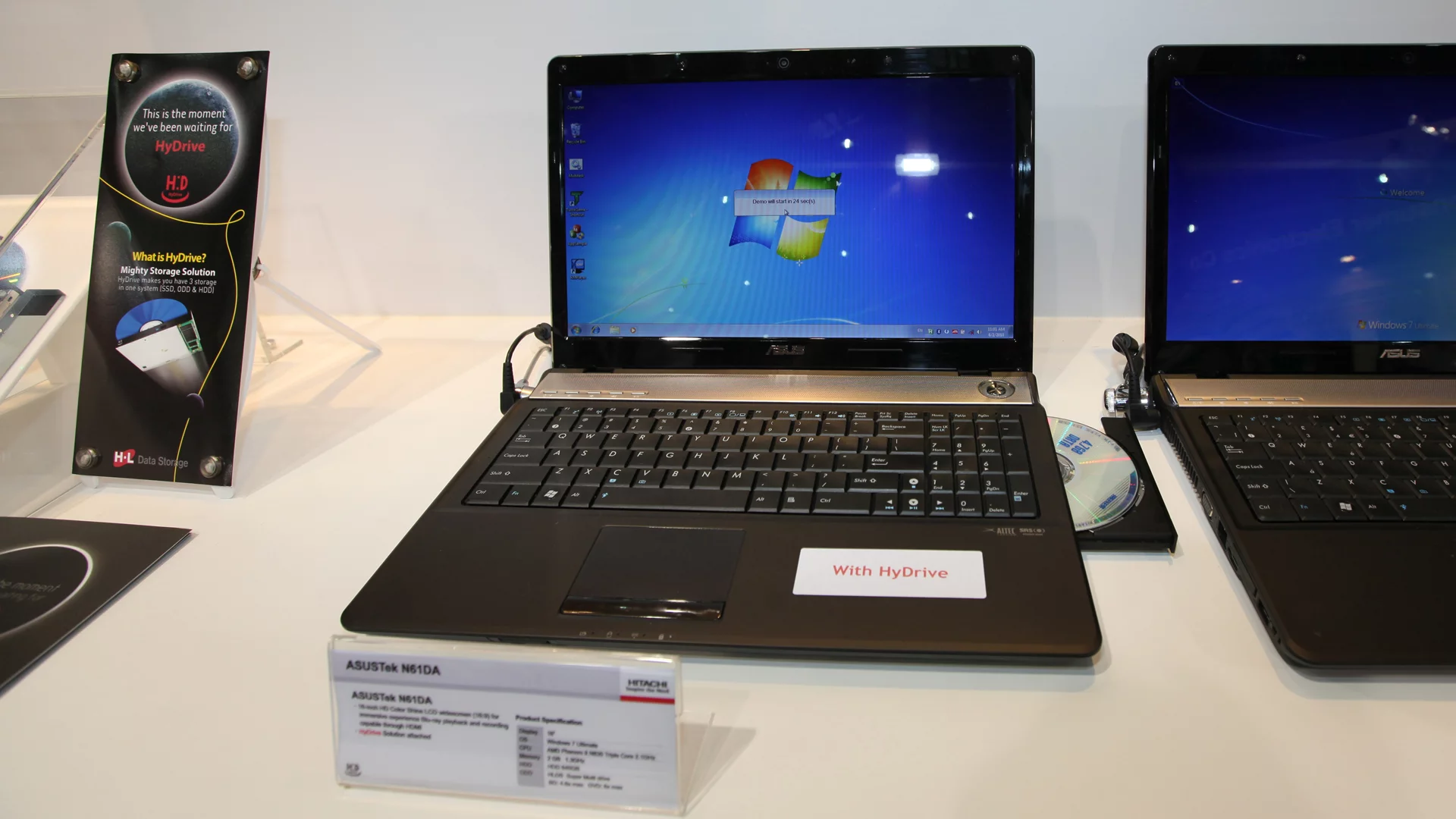 Hydrive on display at Computex 2010 in an ASUS N61DA notebook