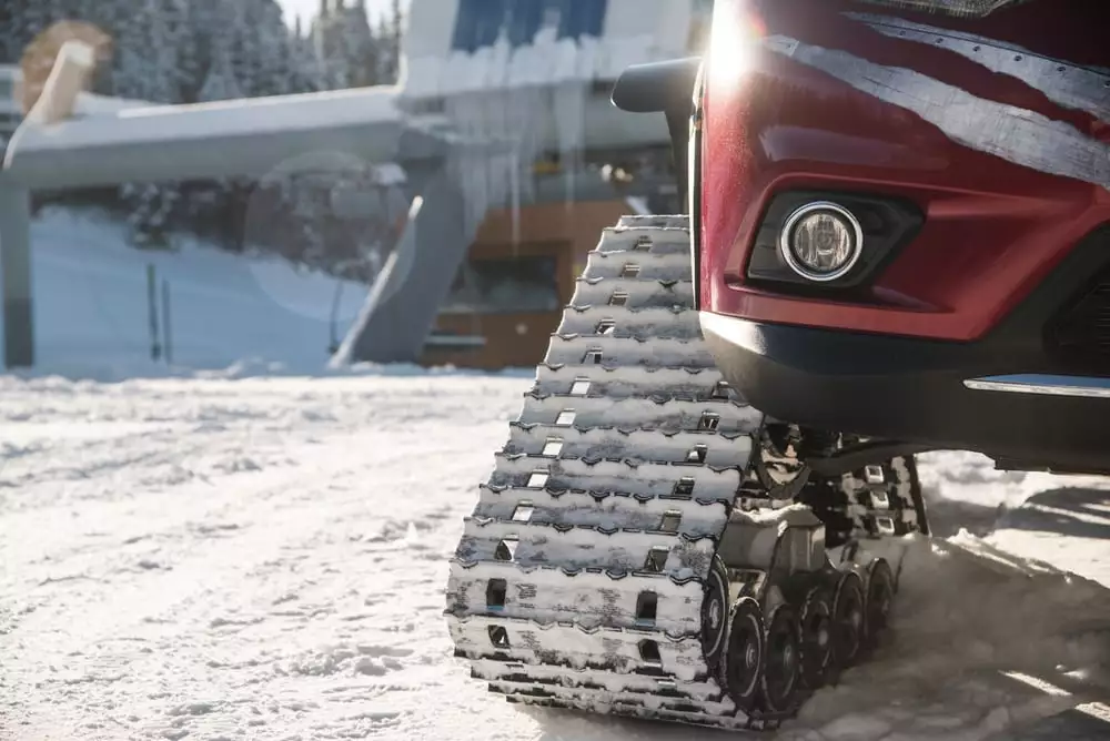 The American Track Truck Dominator snow tracks turn Nissan's crossover lineup into a fleet of snow machines